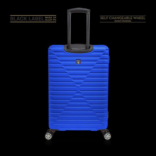 LUGGAGE SUITCASE TUCCI Italy CARRY ON 18" CARINA T0129-18IN-BLU ABS HARD COVER 4 WHEEL BLUE