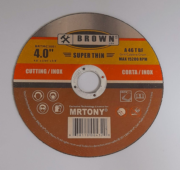DISC 4" BROWN USA CUTTING BRTMC3001