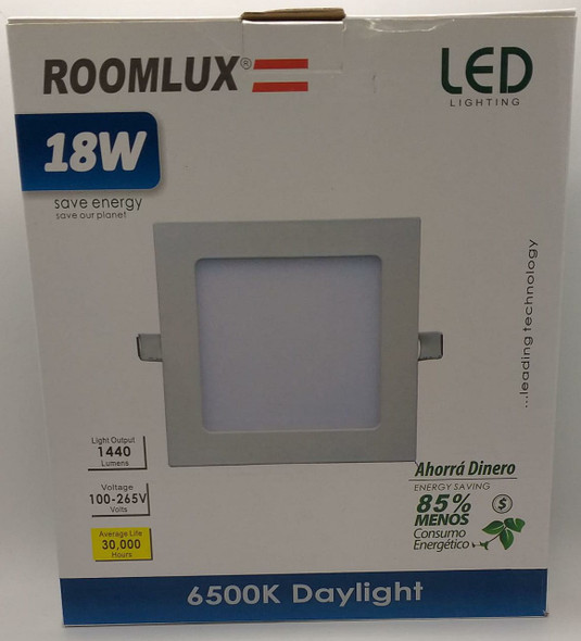 LIGHT LED PANEL ROOMLUX 18W B29715 SQ FLAT 6500K