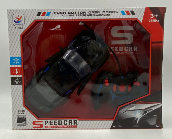 TOY CAR RC SPEED 1:18 SCALE 27MHZ REMOTE CONTROL YF668 -56A