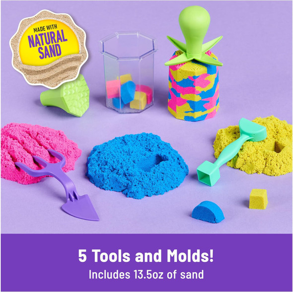 Kinetic Sand Scents, Ice Cream Treats Playset with 3 Colors of All-Natural  Scented Play Sand and 6 Serving Tools, Sensory Toys for Kids Ages 3 and up