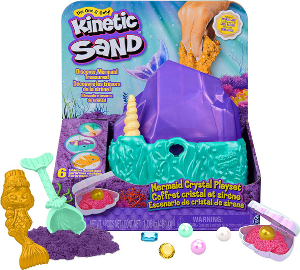 Toy Kinetic Sand Mermaid Crystal Playset