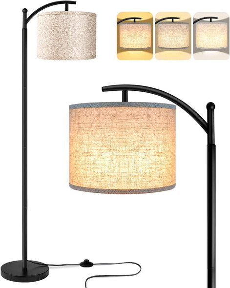 Floor Lamp LED Beige Shade