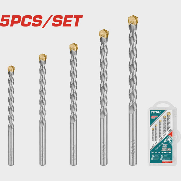 DRILL BIT SET CONCRETE 5PCS TOTAL UTACSD5055