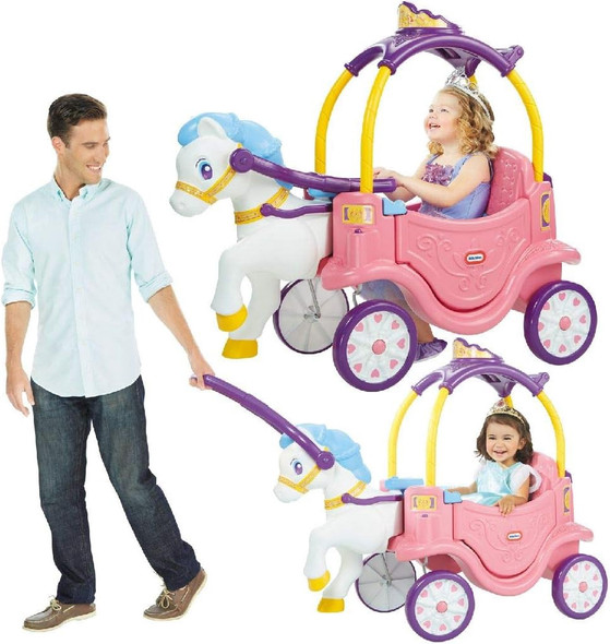TOY RIDE ON LITTLE TIKES PRINCESS HORSE & CARRIAGE XCL642326M8