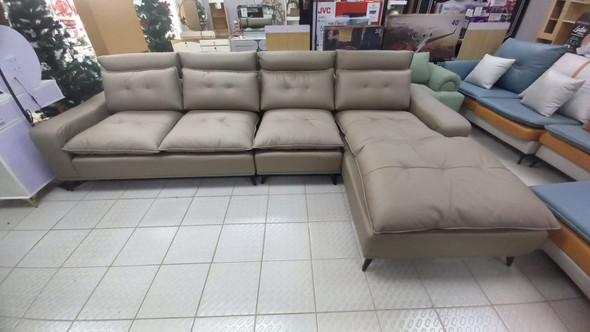 SOFA SET L SHAPE LEATHER WITH PILLOWS 0003410 5116 3410