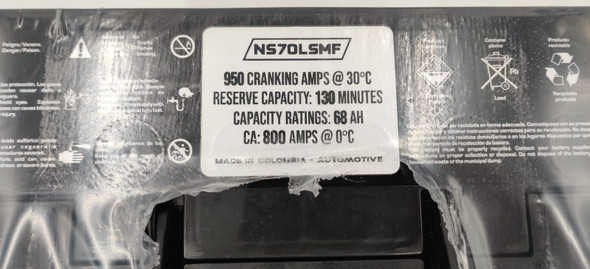 BATTERY POWERMASTER 14 PL. NS70LSMF 950CA 68AH /  65AH (NS70LH)