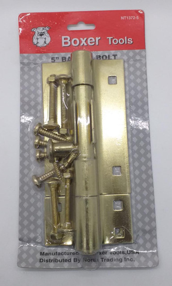 TOWER BOLT 5" BOXER BRASS #NT1372-5