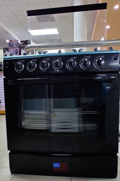 STOVE 6 BURNER EMERALD 30" NORMAL BLACK STOVE 6 BURNER EMERALD 30" NORMAL BLACK