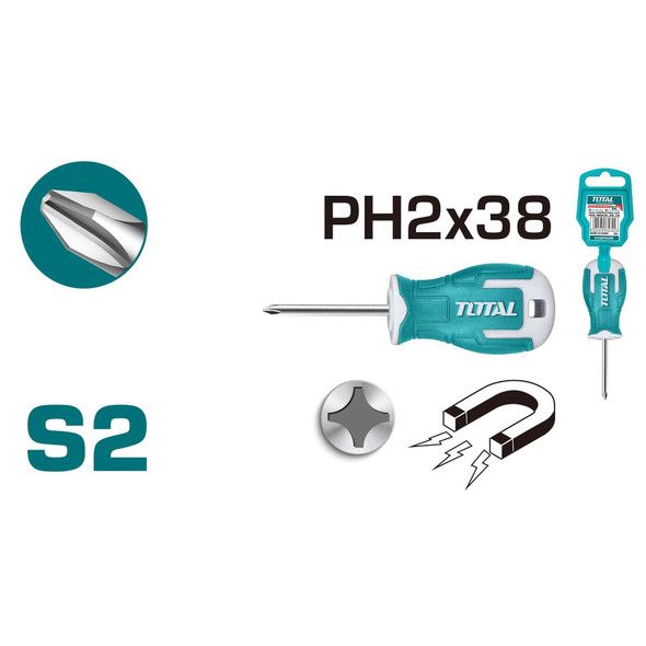 SCREWDRIVER PH2 X 38MM STAR TOTAL THT26PH2038 PHILLIPS