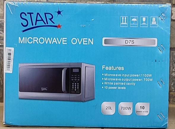 MICROWAVE STAR D7S DIGITAL SILVER 20L 0.7CF