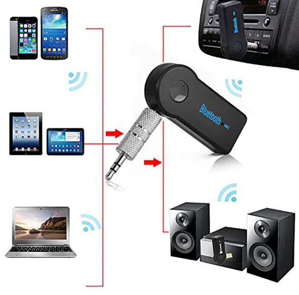 BLUETOOTH RECEIVER CAR MUSIC 3.5mm HANDS-FREE