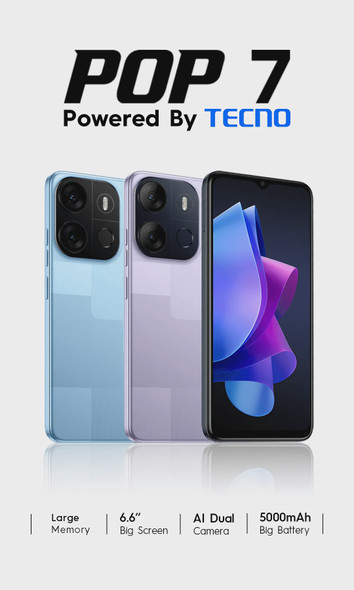 CELLPHONE TECNO POP 7 BF6 64GB + 2GB