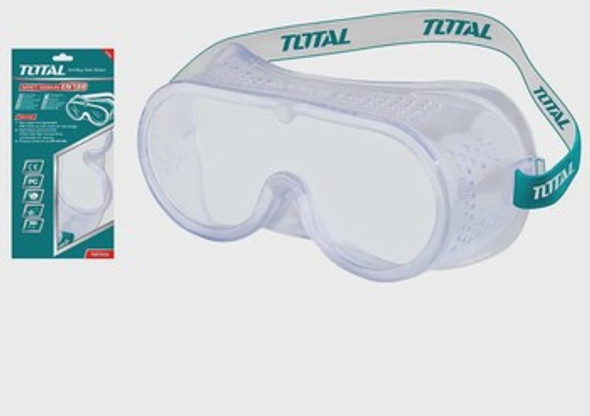 SAFETY GOGGLES CLEAR PLASTIC TOTAL TSP302