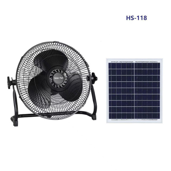 FAN HS-118 SOLAR RECHARGEABLE FLOOR AC/DC SUPERTRONICS