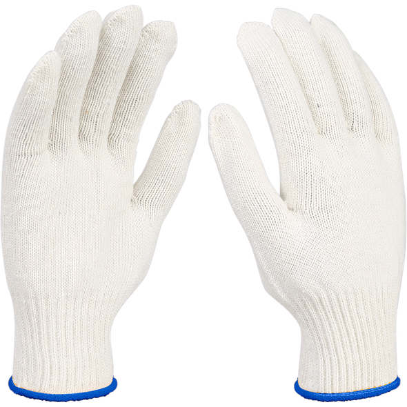 GLOVES WORKERS KNITTED WHITE COTTON WADFOW WKG2801 XL 10G SOLD PER PACK OF 12 PAIR