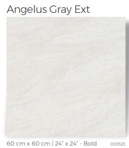 TILE CERAMIC 24X24 (60X60CM) ANGELUS GRAY EXT