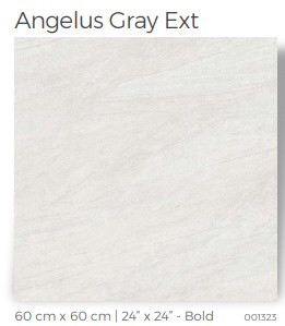 TILE CERAMIC 24X24 (60X60CM) ANGELUS GRAY EXT