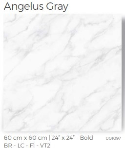 TILE CERAMIC 24X24 (60X60CM) ANGELUS GRAY
