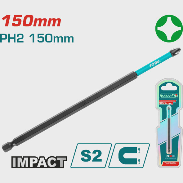 SCREWDRIVER BIT TOTAL TACIM71PH2150 150MM IMPACT