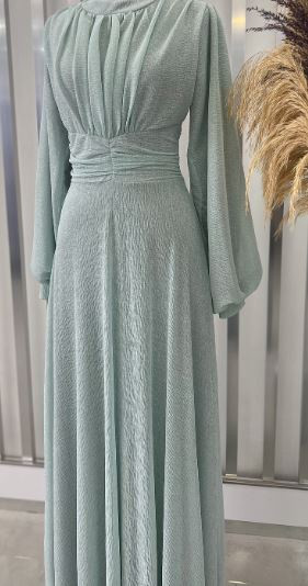 Dress Evening Lined Mint / Baby Pink Sparkle