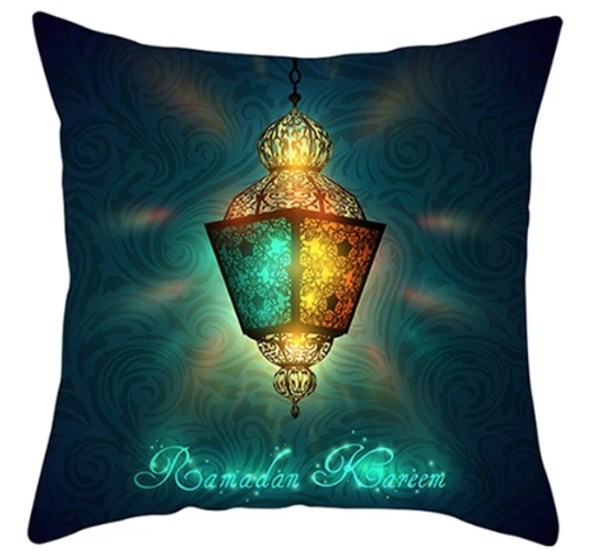 Eid / Ramadan Cushion Cover Decor Teal / Gold