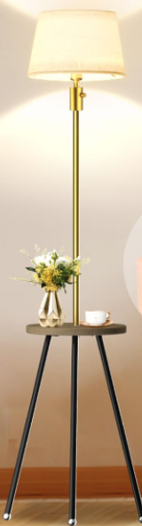 Floor Lamp With Shelf / Table