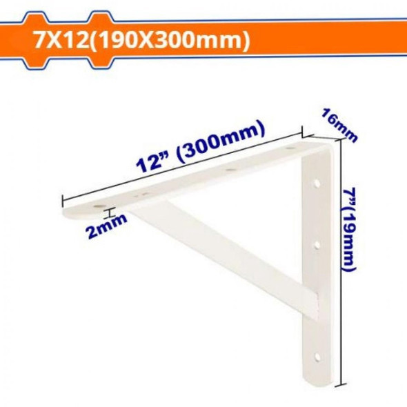 SHELF BRACKET WADFOW WHITE WZJ2330 7X12 2MM SOLD EACH