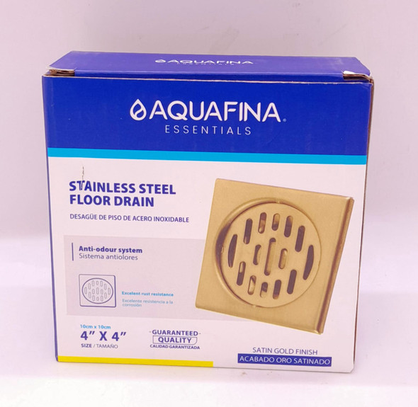 FLOOR DRAIN METAL AQUAFINA 4"X4" A-FD-S01SG FLOOR DRAIN METAL AQUAFINA 4"X4" A-FD-S01SG