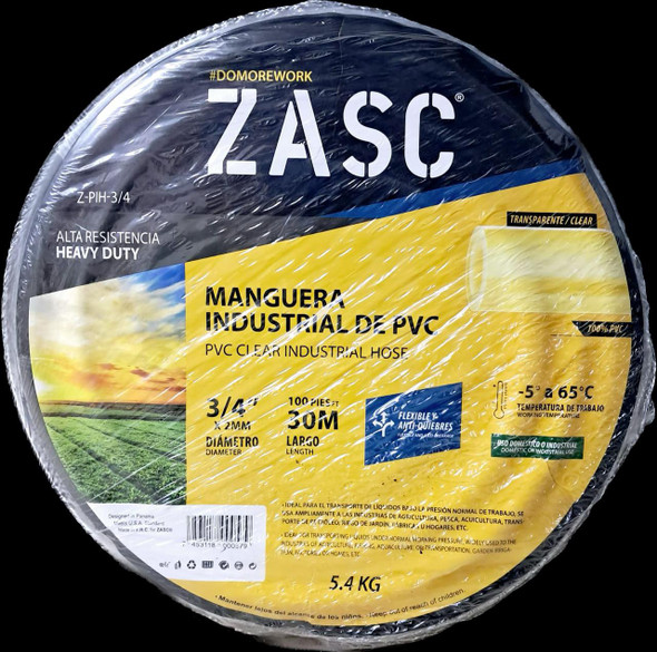 HOSE CLEAR 3/4" 30M ROLL ZASC Z-PIH-3/4