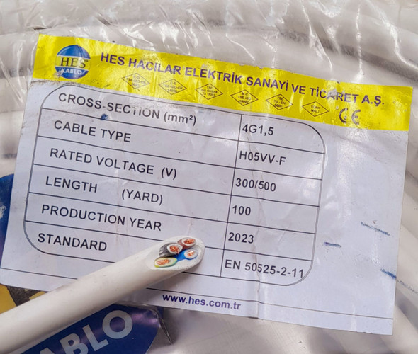 CABLE 1.5MM 4C ROUND FLEX HES TURKEY YARD