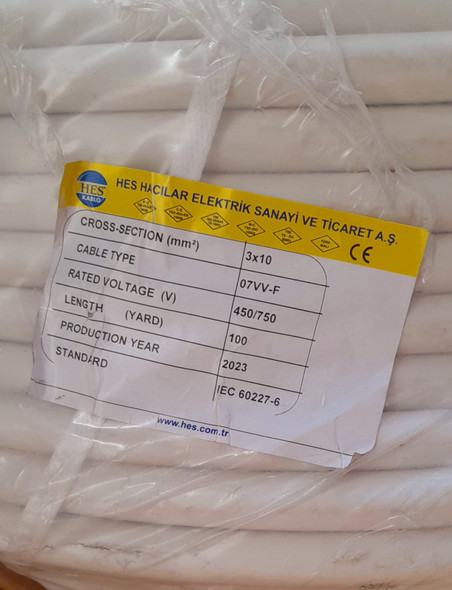 CABLE 10MM 3C ROUND FLEX HES TURKEY YARD