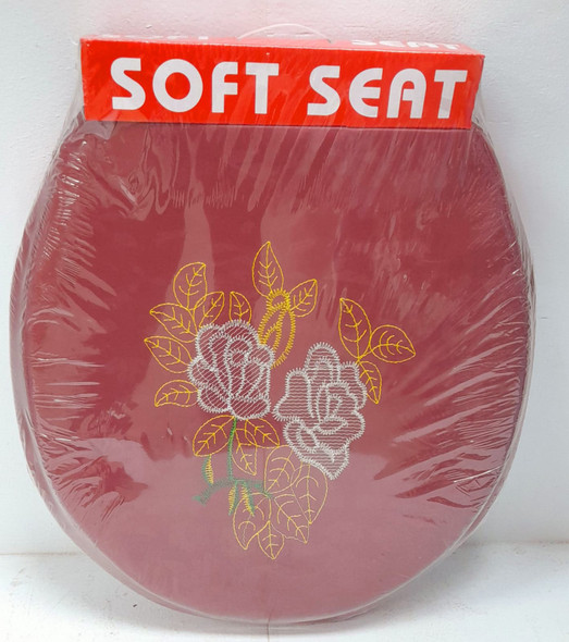 TOILET SEAT SOFT AA-2198 WITH EMBROIDERY 16.5 X 14