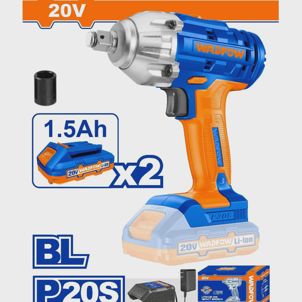 DRILL GUN WADFOW UWCD1512 IMPACT WRENCH 20V LITHIUM ION