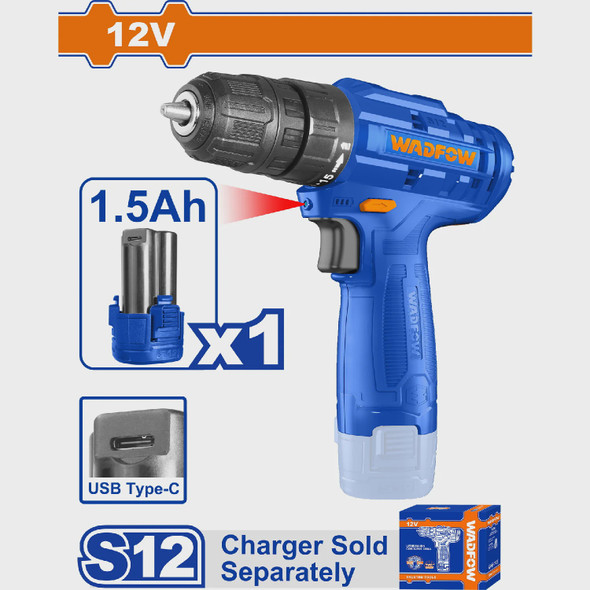 DRILL GUN WADFOW WCDS510 12V LITHIUM ION