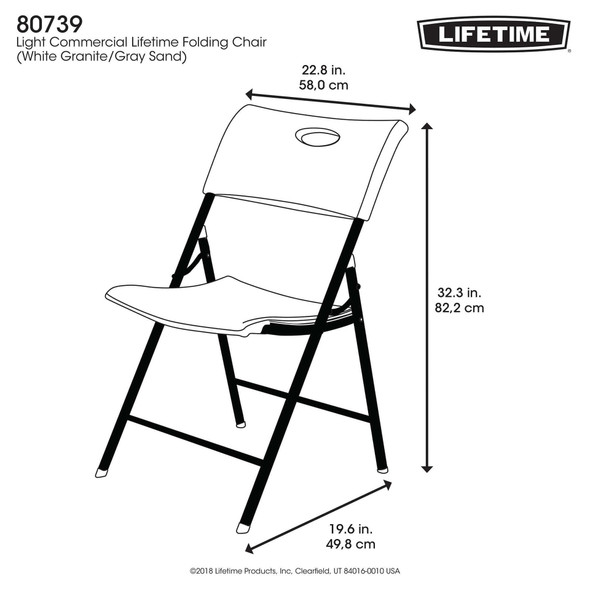 CHAIR FOLDING LIFETIME 851- 80739 WHITE