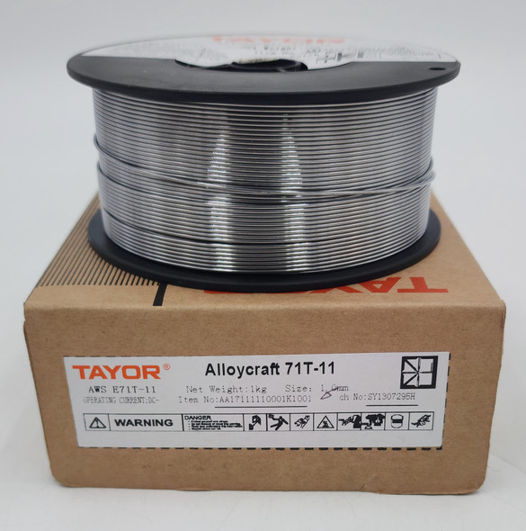 WELDING FLUX-CORED WIRE 1.0MM 1KG TAYOR ALLOYCRAFT 71T-11 SILVER AA17111110001K1001 WELDING FLUX-CORED WIRE 1.0MM 1KG TAYOR ALLOYCRAFT 71T-11 SILVER AA17111110001K1001