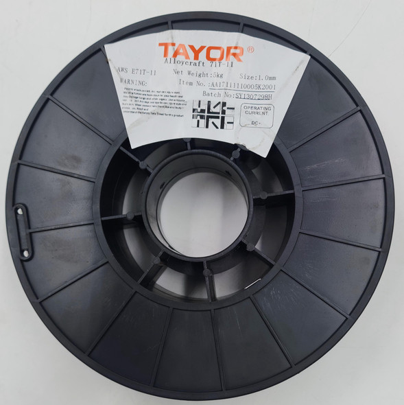 WELDING FLUX-CORED WIRE 1.0MM 5KG TAYOR ALLOYCRAFT 71T-11 SILVER AA17111110005K2001 WELDING FLUX-CORED WIRE 1.0MM 5KG TAYOR ALLOYCRAFT 71T-11 SILVER AA17111110005K2001