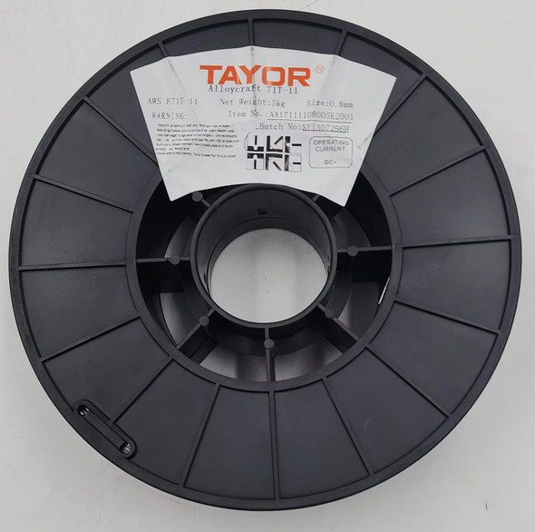 WELDING FLUX-CORED WIRE 0.8MM 5KG TAYOR ALLOYCRAFT 71T-11 SILVER AA17111108005K2001 WELDING FLUX-CORED WIRE 0.8MM 5KG TAYOR ALLOYCRAFT 71T-11 SILVER AA17111108005K2001