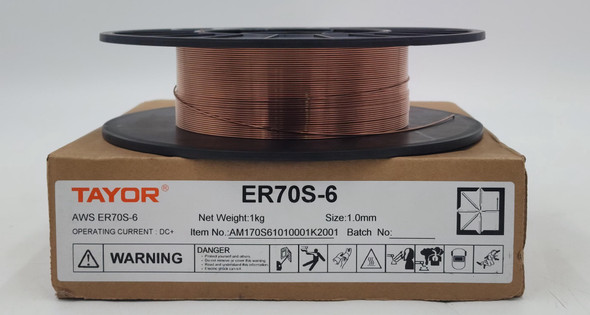 WELDING FLUX-CORED WIRE 1.0MM 1KG TAYOR ER70S-6 COPPER AM170S61010001K2001