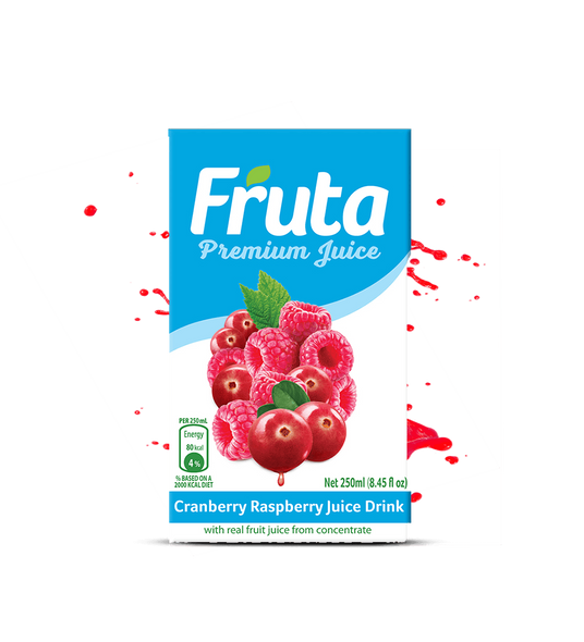 FRUTA PREMIUM JUICE CRANBERRY RASPBERRY BOX 8.45fl oz 250ml