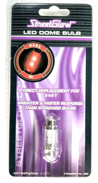 CAR BULB LED DOME SGL6461RD STREETGLOW RED CAR BULB LED DOME SGL6461RD STREETGLOW RED