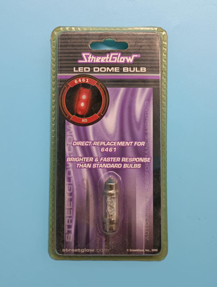 CAR BULB LED DOME SGL6461RD STREETGLOW RED CAR BULB LED DOME SGL6461RD STREETGLOW RED