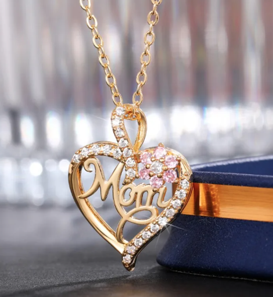 Mother's Day Necklace Mom Heart