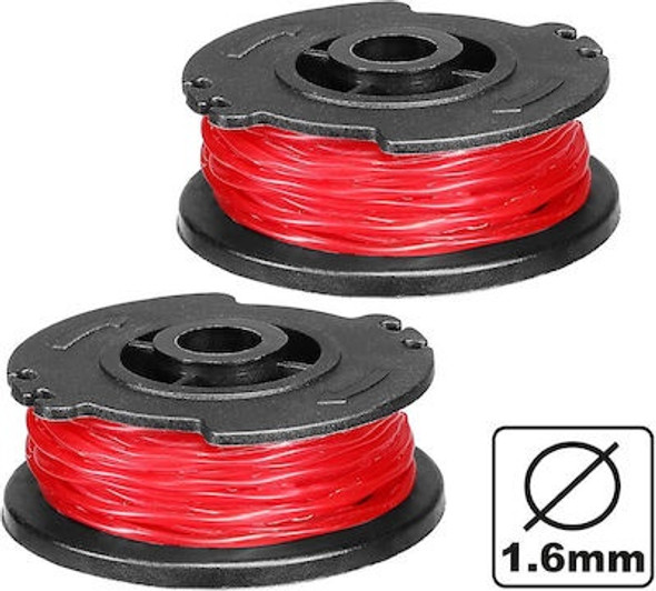 GRASS TRIMMER BRUSH CUTTER LINE SPOOL CORD 5M 1.6MM TOTAL TALS1601 2 PACK