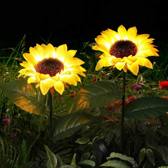 SOLAR LAMP LAWN LED KITVONA SUNFLOWER 26" 2PCS PACK GARDEN DECOR