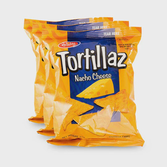 HOLIDAY SNACKS TORTILLAZ NACHO CHEESE CHIP 38g 1.3oz