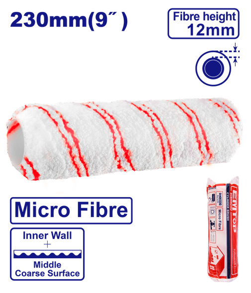 ROLLER BRUSH PAD 9" EMTOP ECBH062302 230mm 12mm MICRO FIBER