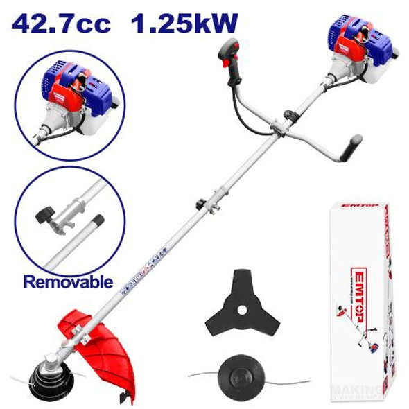 GRASS TRIMMER BRUSH CUTTER EMTOP EGTC4321 GAS 42.7cc GRASS TRIMMER BRUSH CUTTER EMTOP EGTC4321 GAS 42.7cc