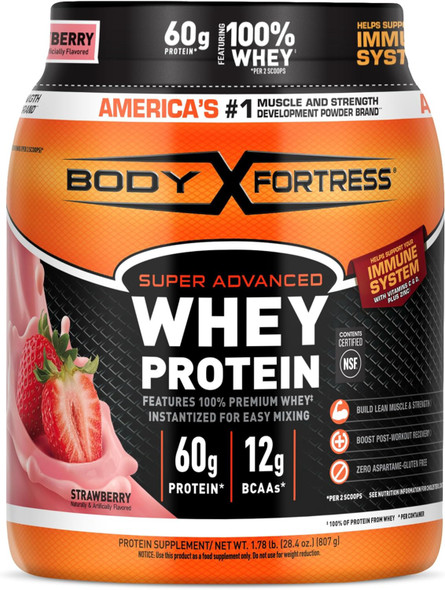 Supplement Whey Protein Body Fortress Strawberry / Chocolate 1.78lb / Strawberry / Strawberry